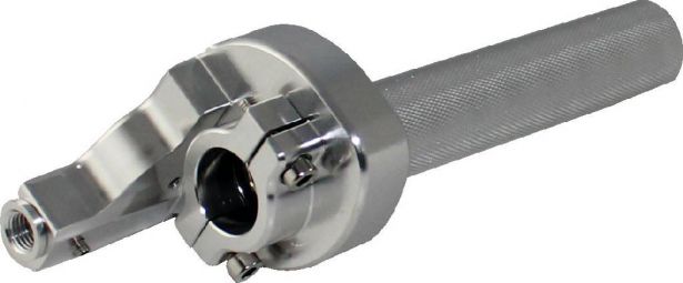 Throttle Lever - Twist Grip, CNC, 90cc to 250cc, Dirt Bike, Yimatzu Brand, Chrome - 70A3250CR - PBC2783F1
