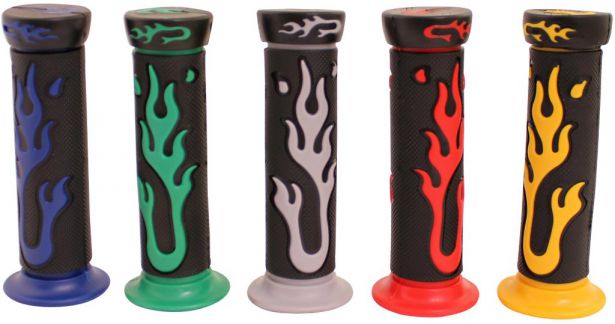 Throttle Grips - Flames, Red - 70D1830RD - PBC2708F1