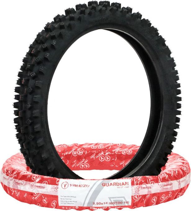 Tire - Yimatzu Guardian 60/100-14 (2.50-14), 14 Inch, Dirt Bike/MX - 40D1425YF1