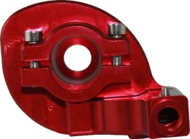Throttle Lever - Twist Grip, CNC, 90cc to 250cc, Dirt Bike, Yimatzu Brand, Red - 70A3250RD - PBC2778F1