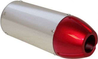 Muffler - 50cc to 250cc, Performance, CNC, Chrome - MFL5000CR - PBC2436F1